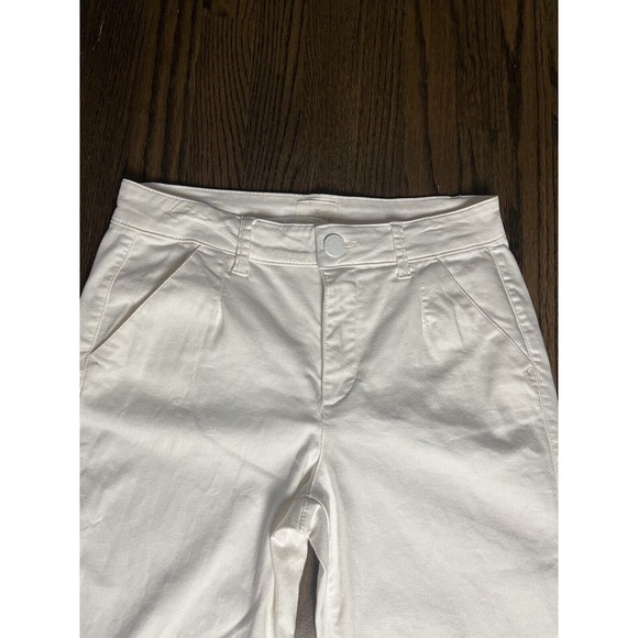 Caslon Stretch Cotton Chino Pants Pockets Straight Comfy White Size 8 - Picture 4 of 9
